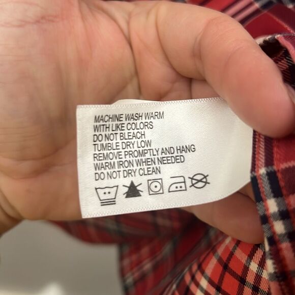 Orvis Men's L Red Plaid Long Sleeve Button Down Shirt - Picture 6 of 7